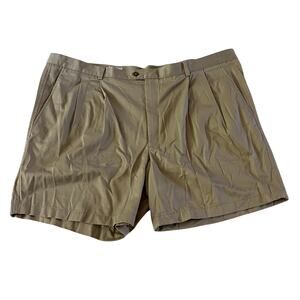 NWT Cutter & Buck Khaki Trouser Shorts Men's Sz 52 7 Inch Inseam